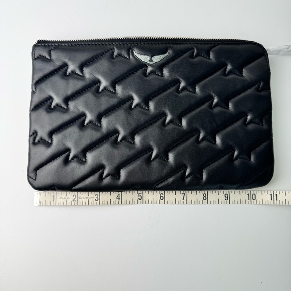 ZADIG & VOLTAIRE Wing Quilted Leather Wristlet